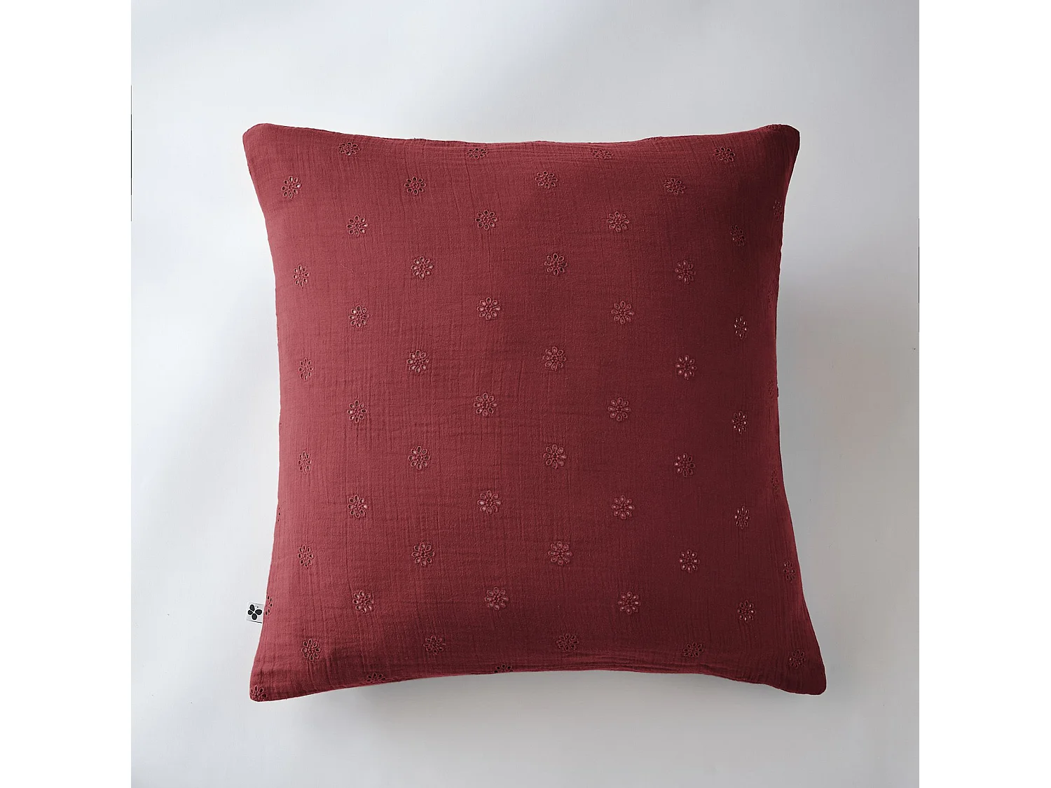 Taie d'oreiller 60 x 60 cm GAÏA BOHO Lie de vin