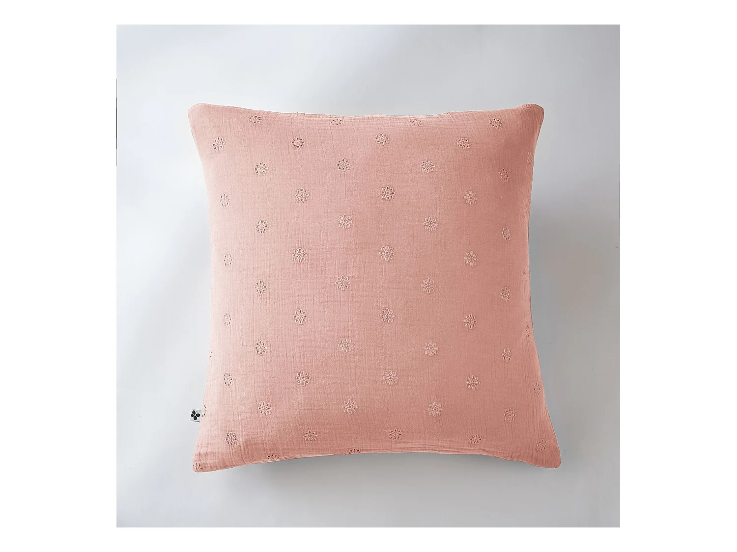 Taie d'oreiller 60 x 60 cm GAÏA BOHO Rose pêche