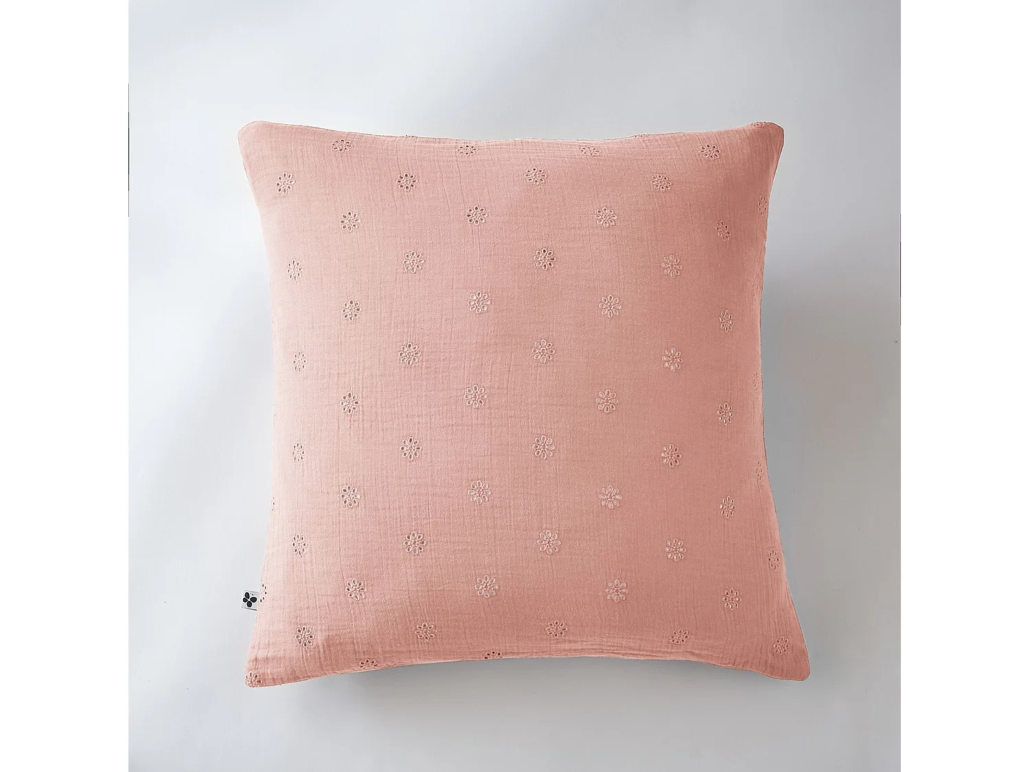Taie d'oreiller 60 x 60 cm GAÏA BOHO Rose pêche