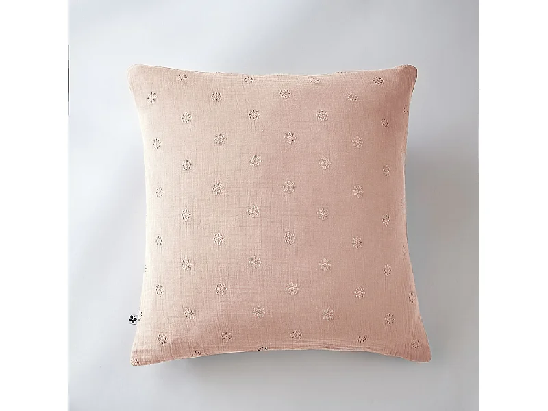 Taie d'oreiller 60 x 60 cm GAÏA BOHO Guimauve
