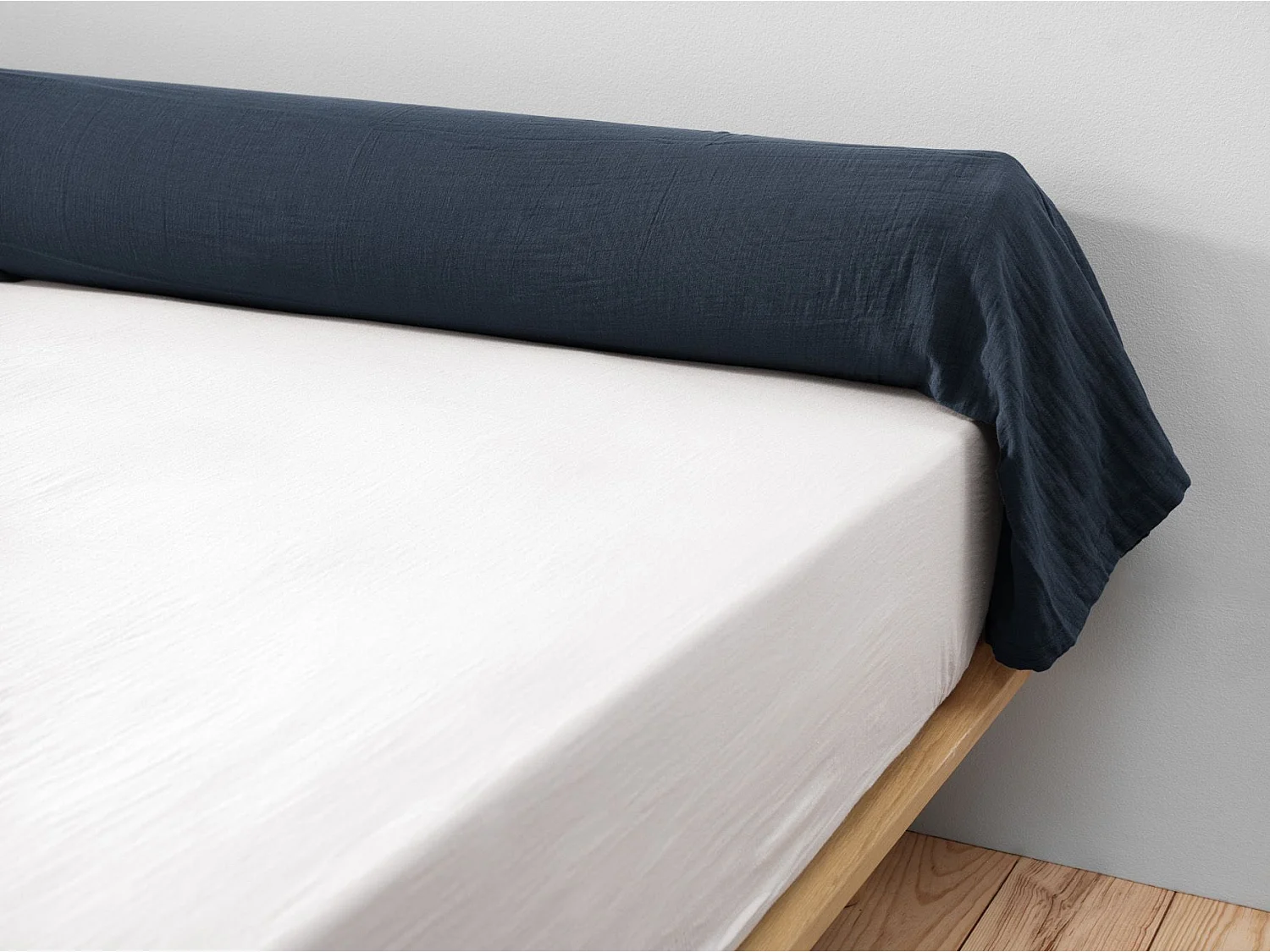 Taie de traversin 85 x 185 cm GAÏA Minuit