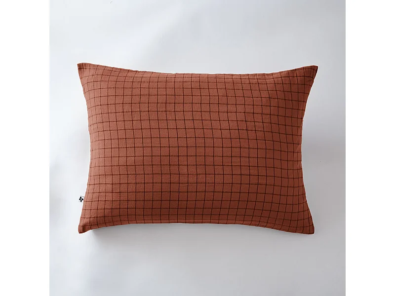 Taie d'oreiller 50 x 70 cm GAÏA MIX Terracotta