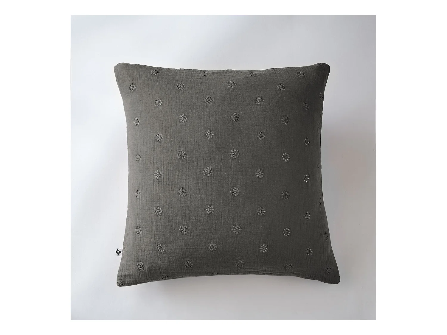 Taie d'oreiller 60 x 60 cm GAÏA BOHO Granit