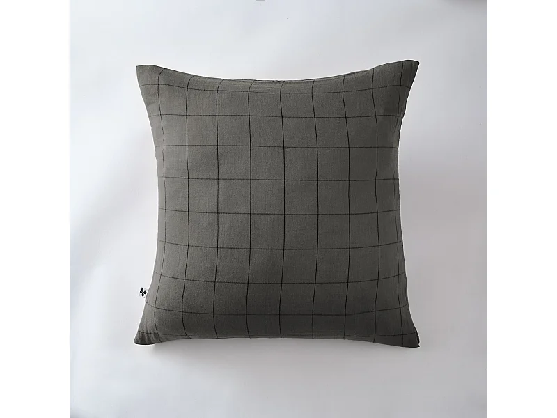 Taie d'oreiller 60 x 60 cm GAÏA MATCH Granit