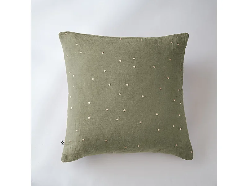 Taie d'oreiller 60 x 60 cm GAÏA CHIC Romarin