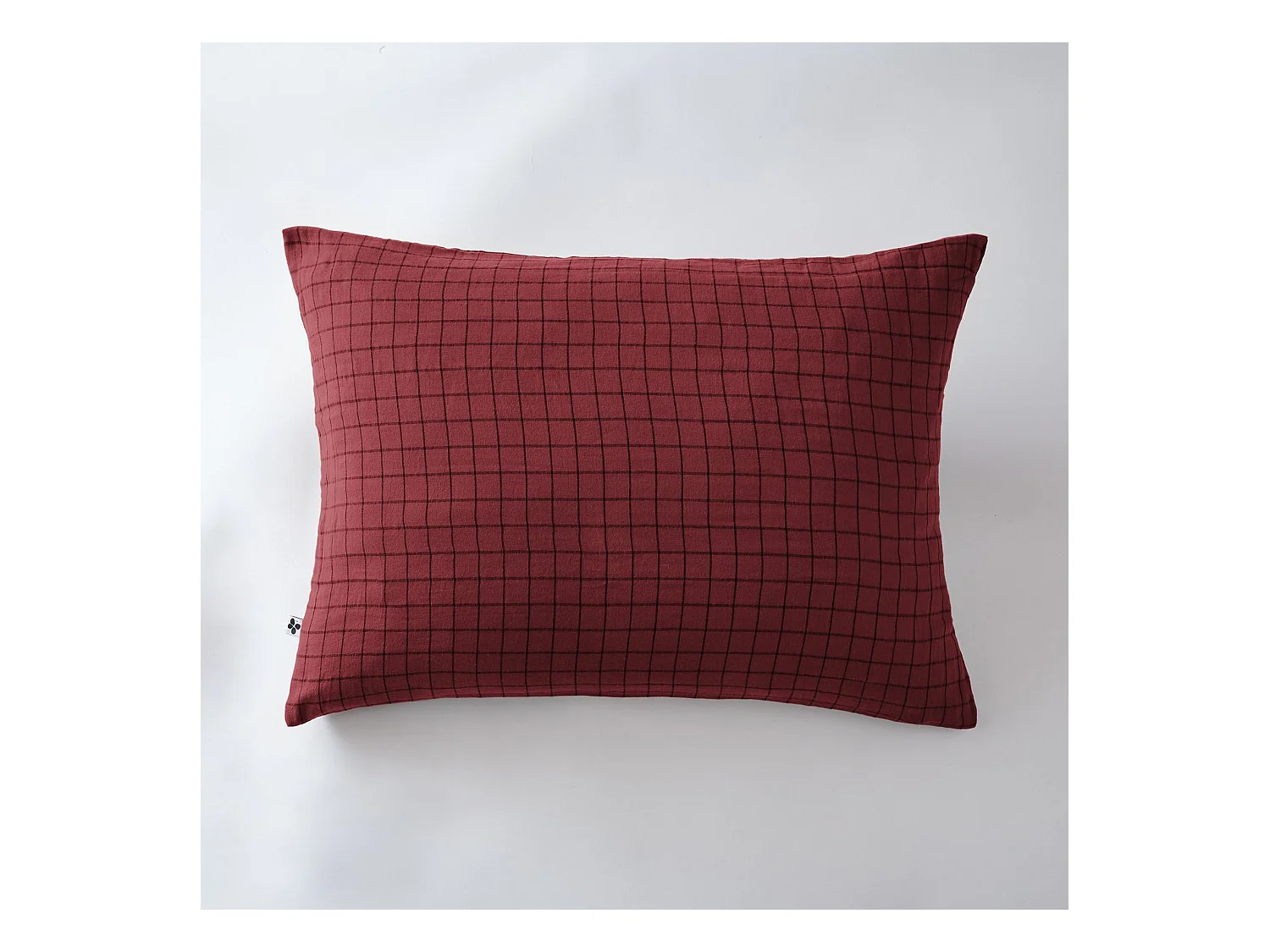 Taie d'oreiller 50 x 70 cm GAÏA MIX Lie de vin