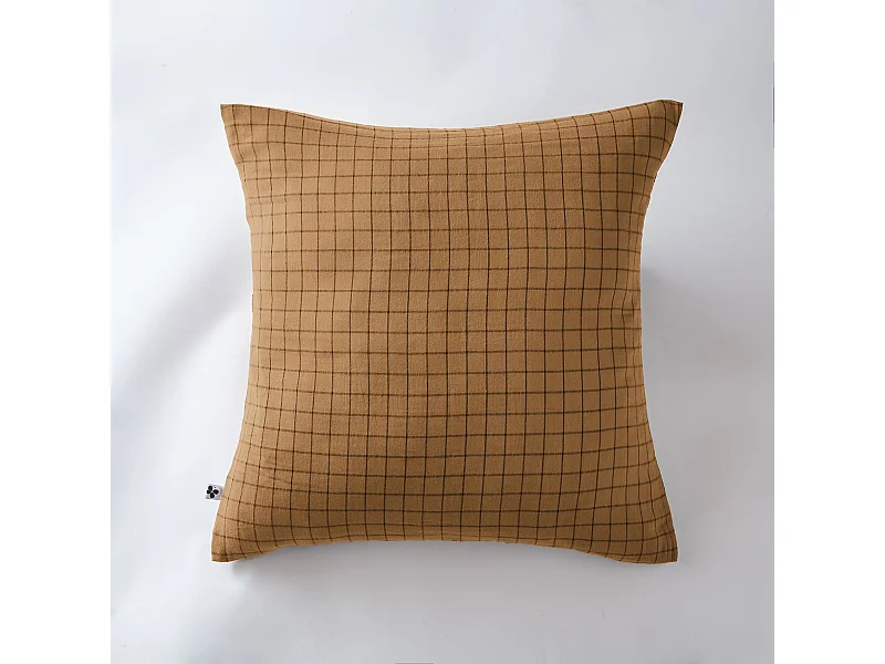 Taie d'oreiller 60 x 60 cm GAÏA MIX Camel