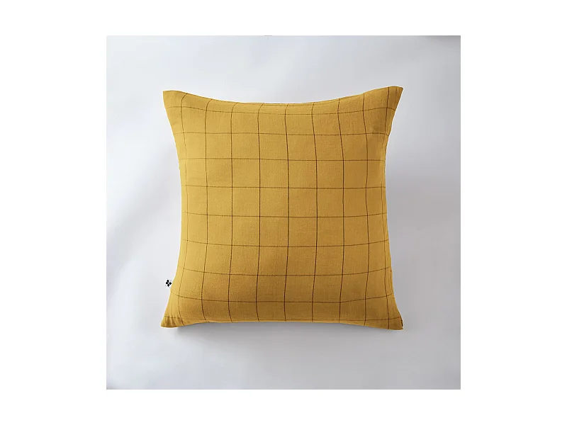 Taie d'oreiller 60 x 60 cm GAÏA MATCH Safran