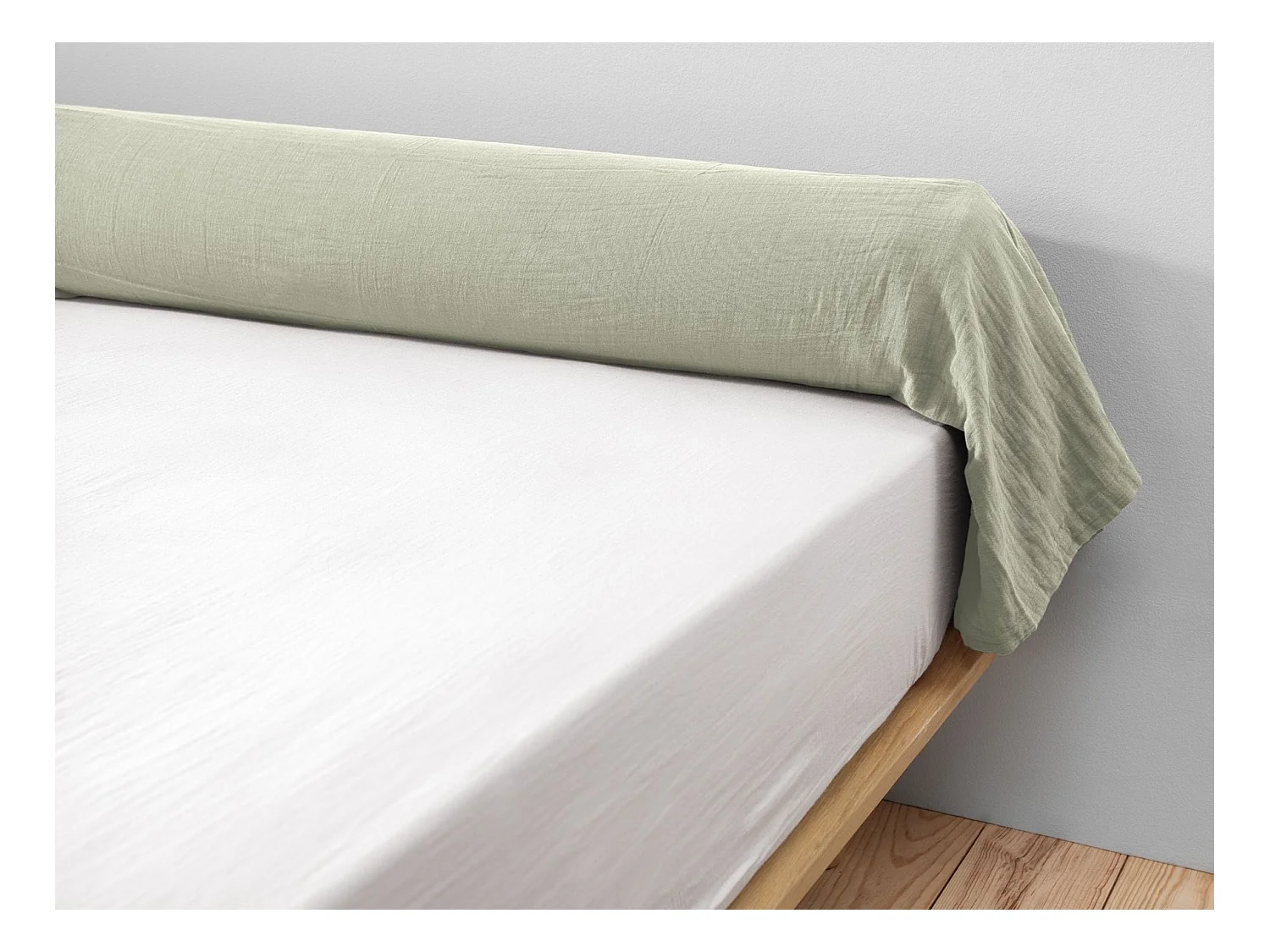 Taie de traversin 85 x 185 cm GAÏA Vert d'eau