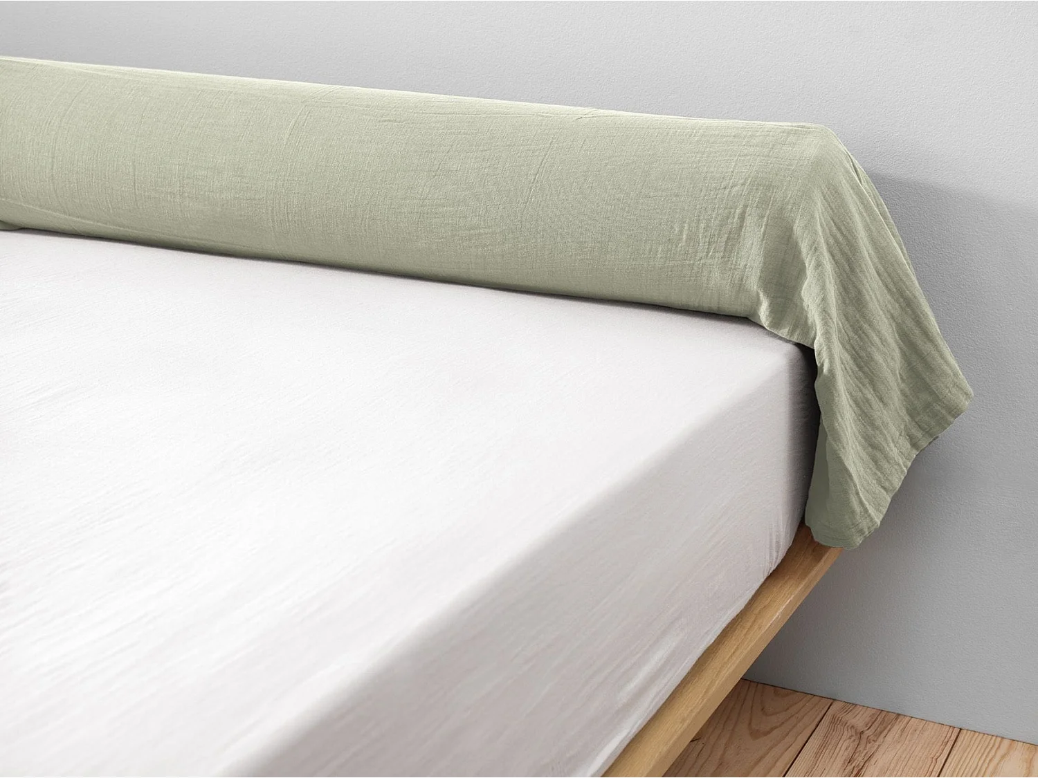 Taie de traversin 85 x 185 cm GAÏA Vert d'eau