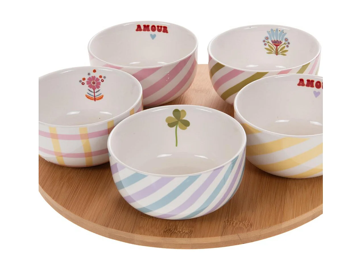 Coffret plateau et ses 5 bols Candy