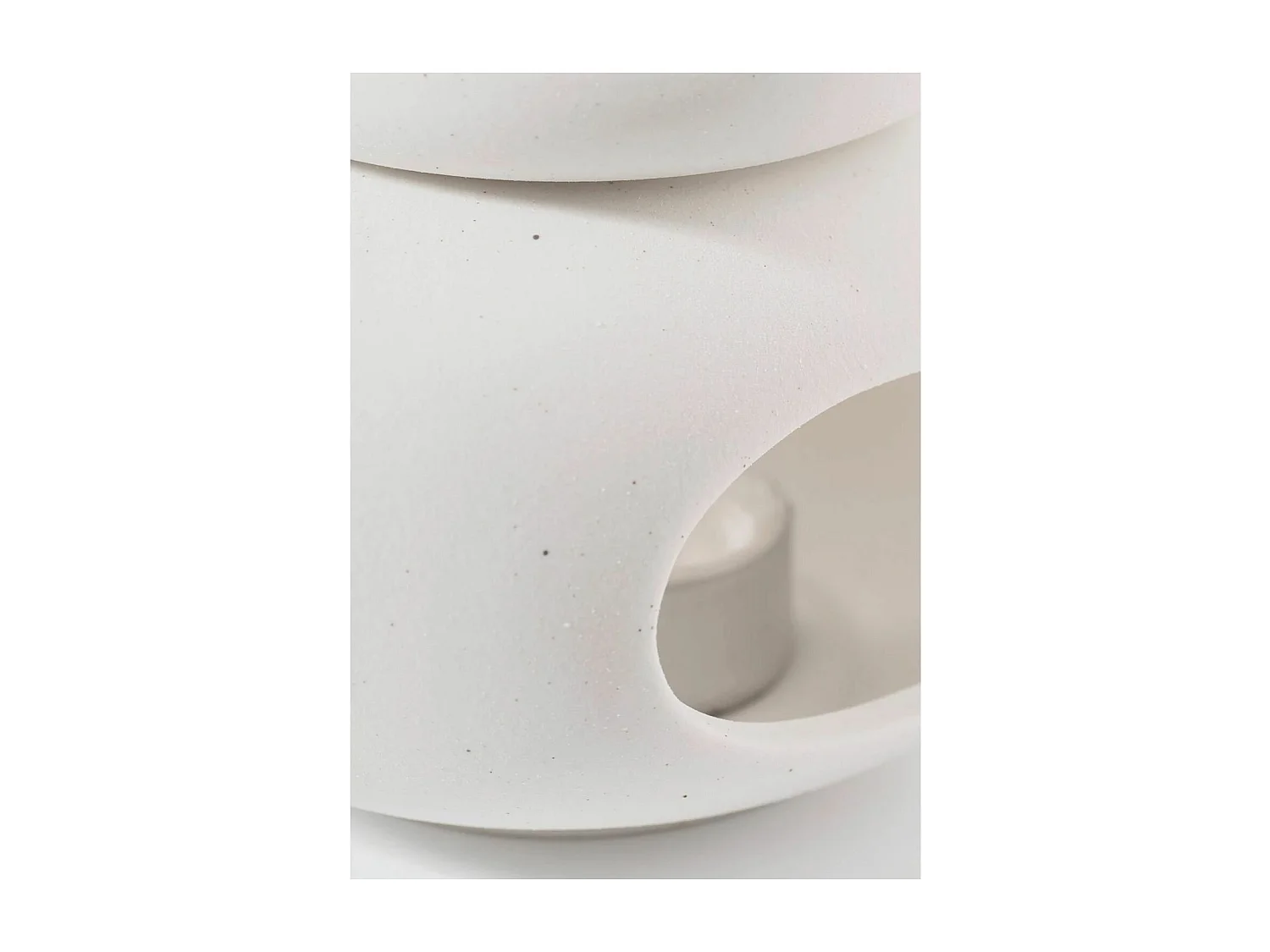 Brûleur céramique Minimal blanc effet pierre