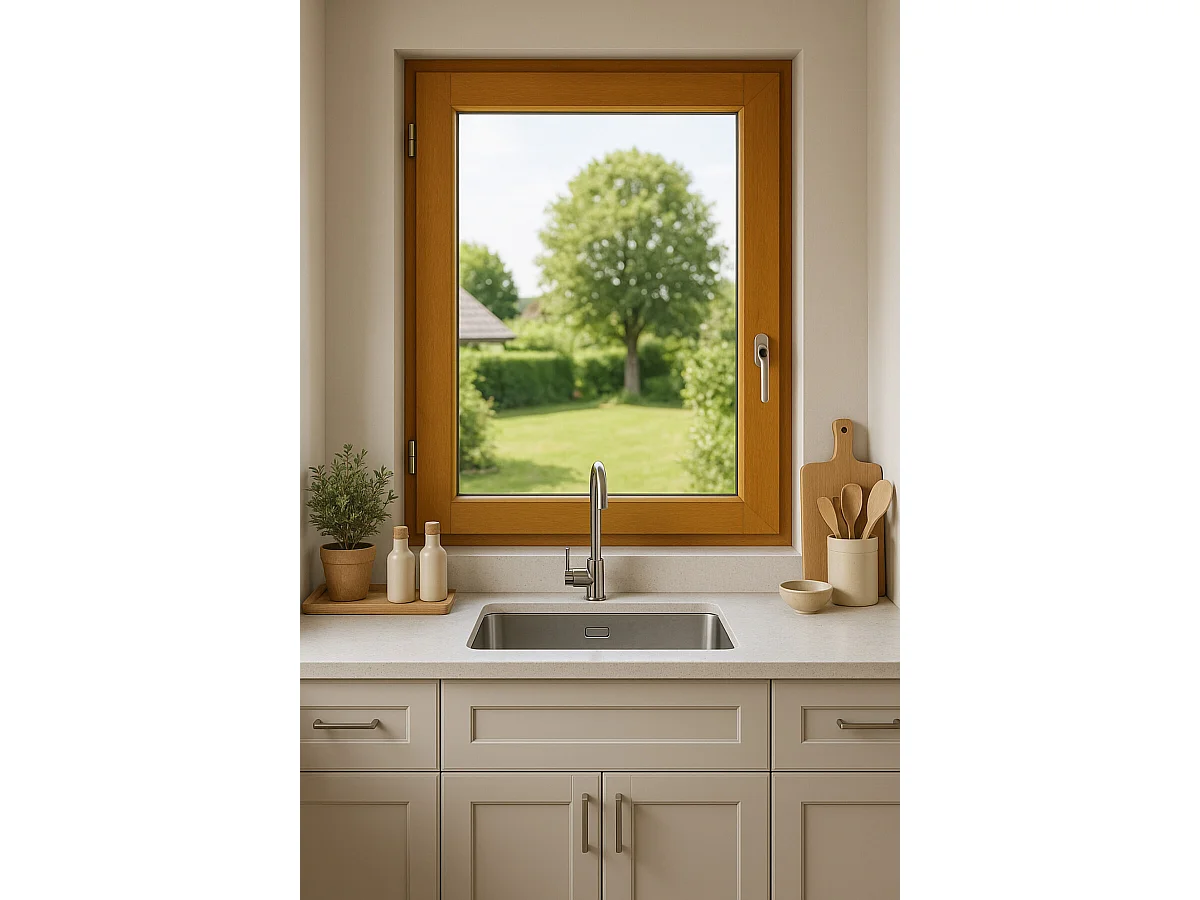 Fenetre Bois 1 Vantail H95 X L50 Tirant Gauche Cotes Tableau + Poignee (ref 010220f9) Gd Menuiseries