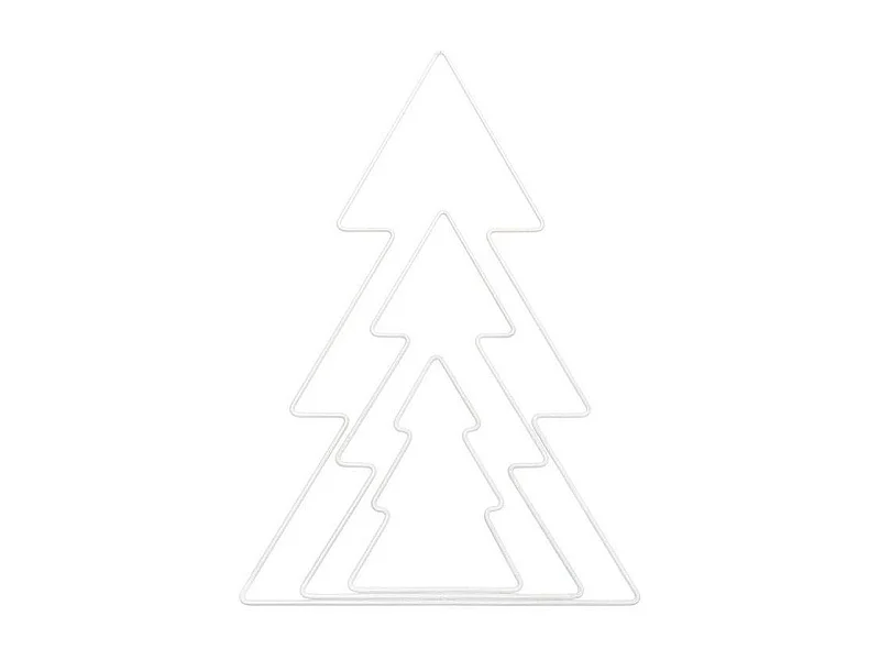 Sapin métallique blanc 11 x 10,5 cm