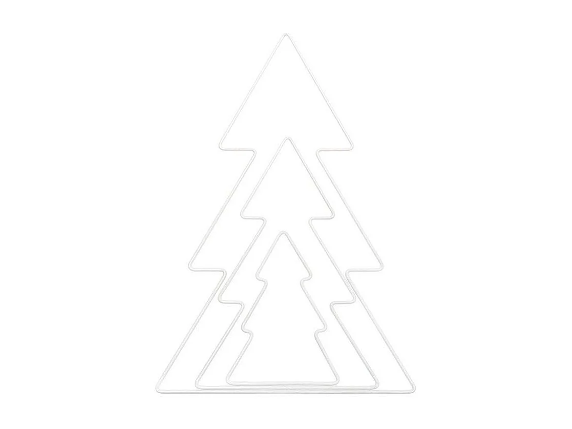 Sapin métallique blanc 11 x 10,5 cm