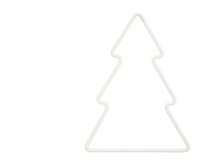 Sapin métallique blanc 11 x 10,5 cm