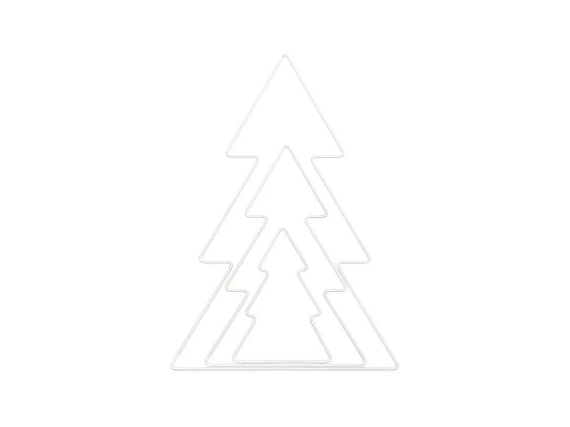 Sapin métallique blanc 11 x 10,5 cm
