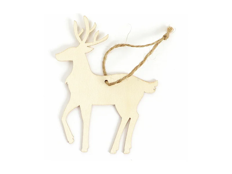 Weihnachtsdekoration aus Holz Rentier