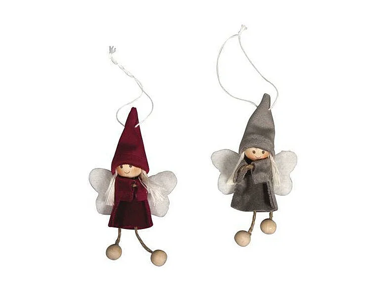 Mini kerst hangende fee 6,5 cm