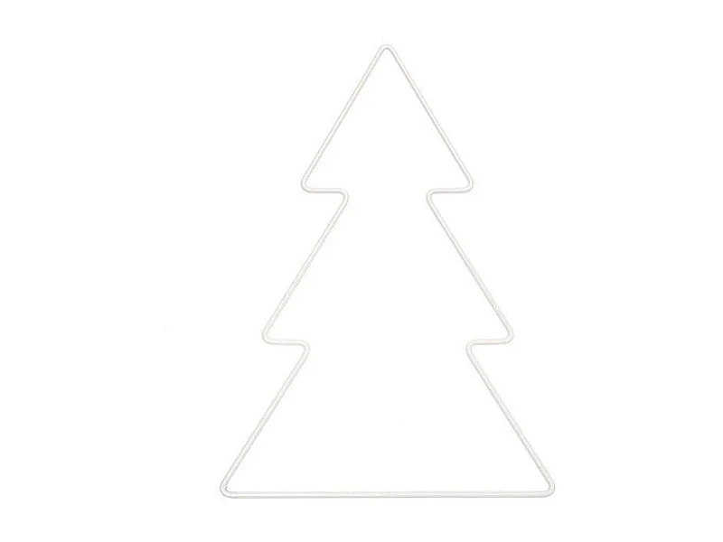 Sapin métallique blanc 14 x 20 cm