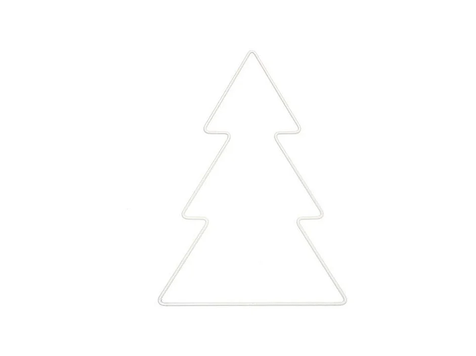 Sapin métallique blanc 14 x 20 cm