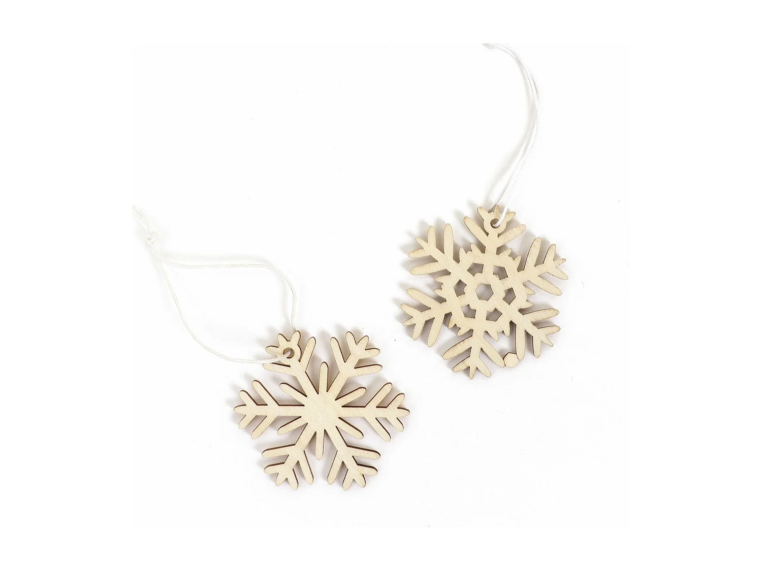 Décorations de Noël en bois - Flocons