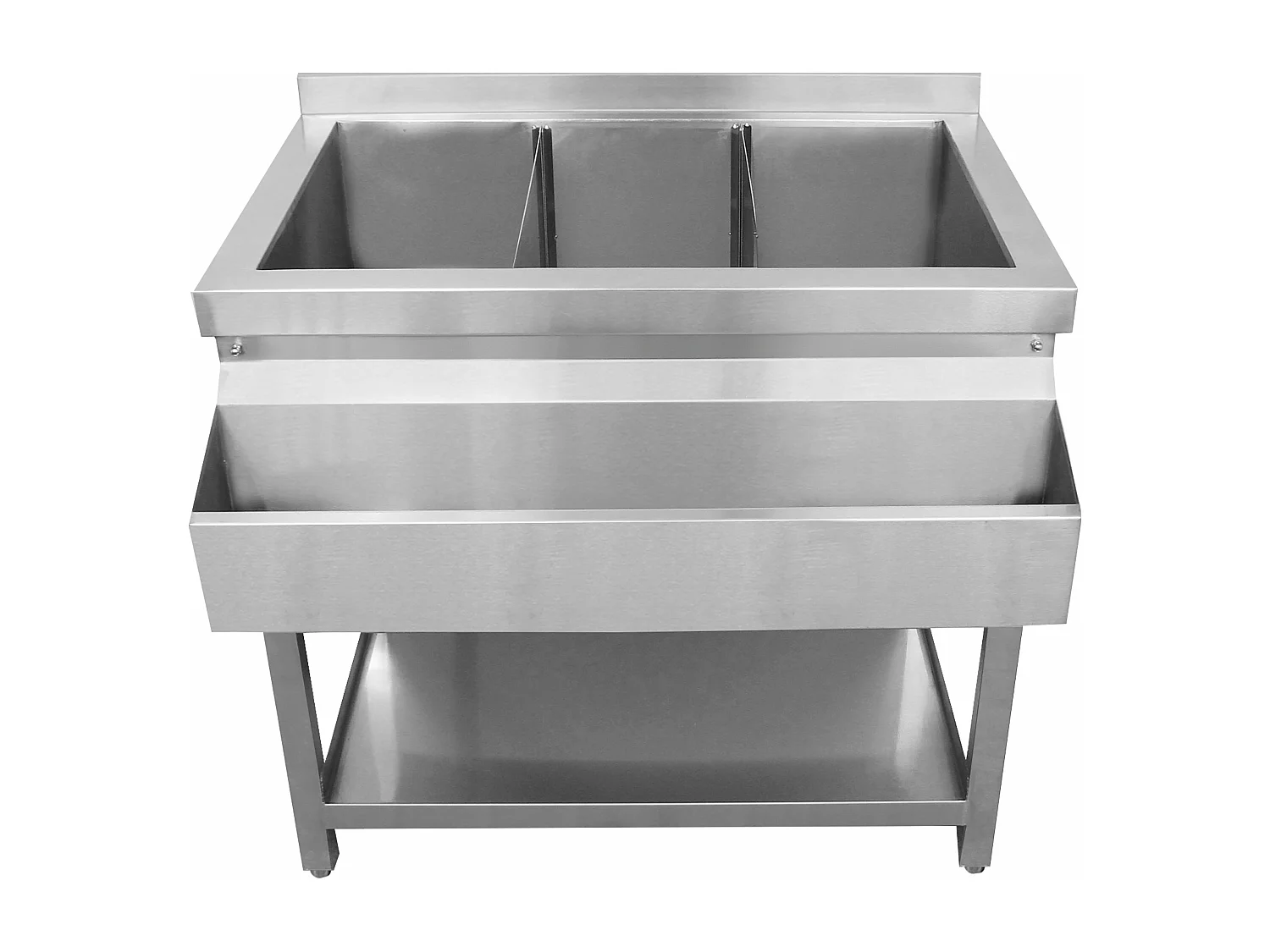 Cocktail Bar Station Ijsbak & Modulaire Hoekeenheid Roestvrij Staal Werkstation