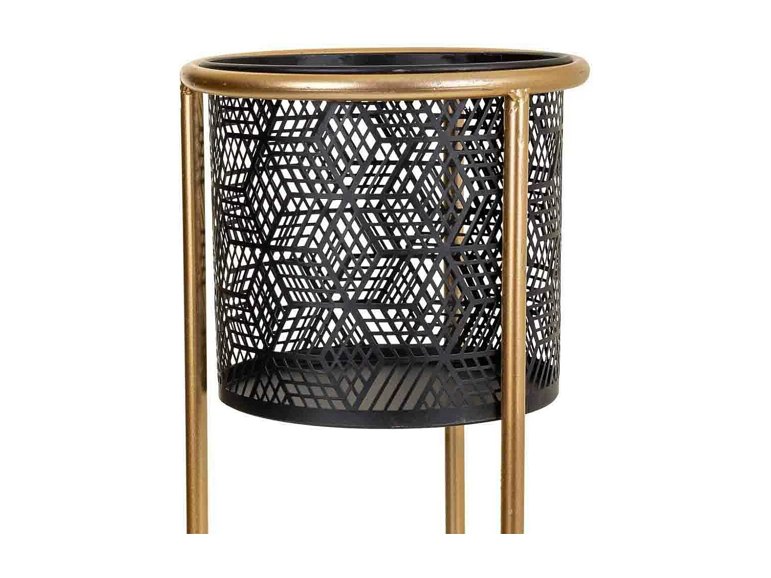 Jardinière avec base en métal 23x23x60h cm