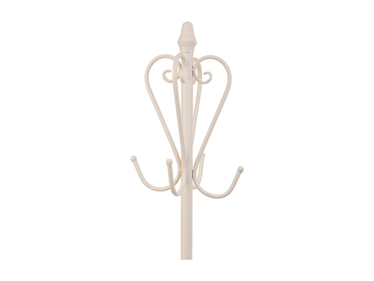 Portemanteau en fer forgé blanc 23x23x150h cm