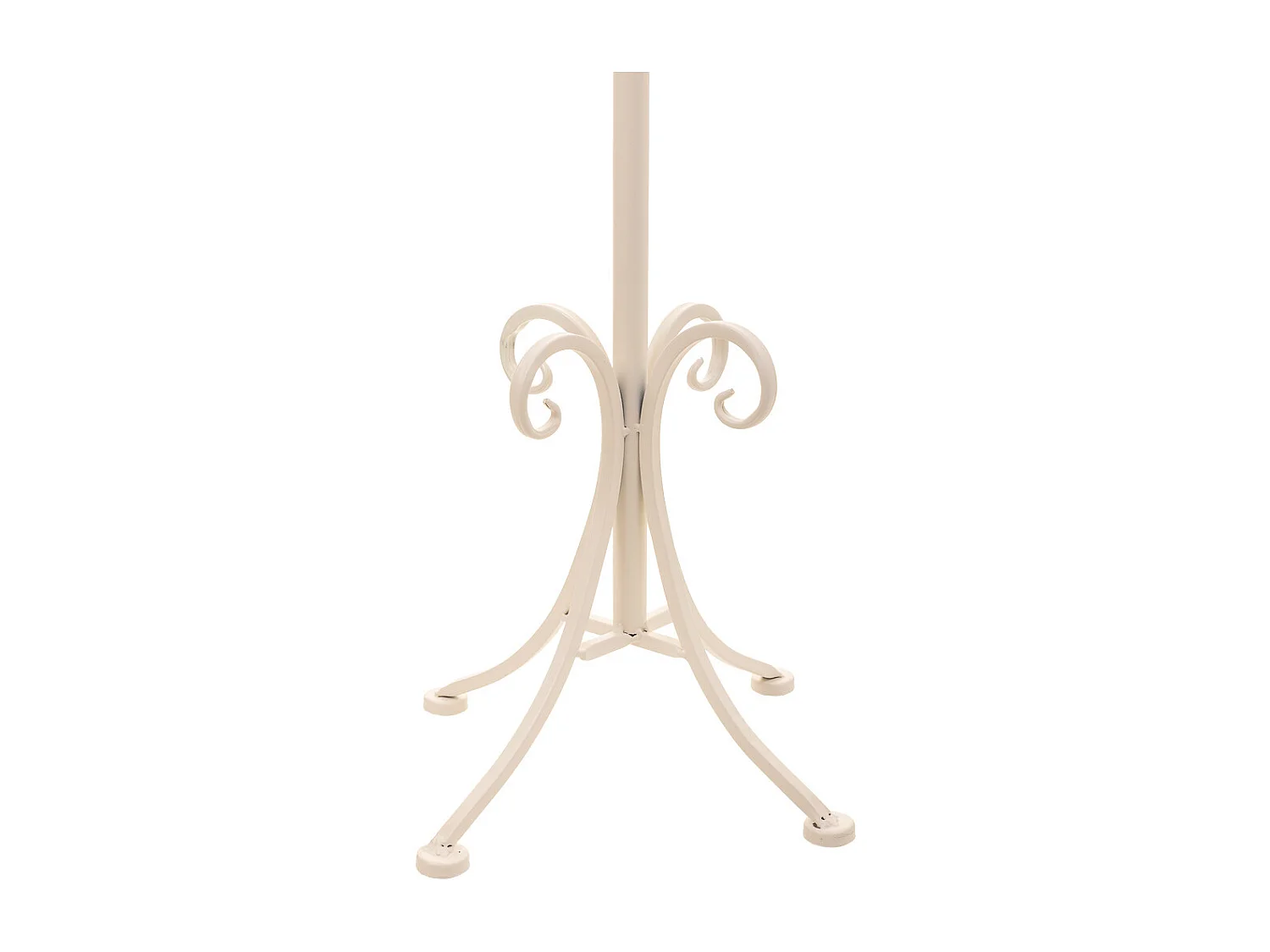 Portemanteau en fer forgé blanc 23x23x150h cm