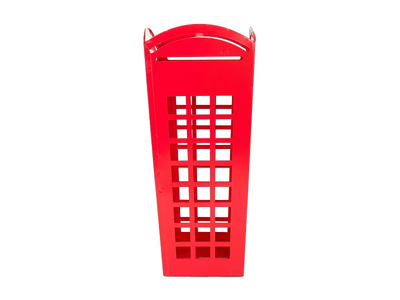 Paragüero de metal rojo 22x22x49h cm