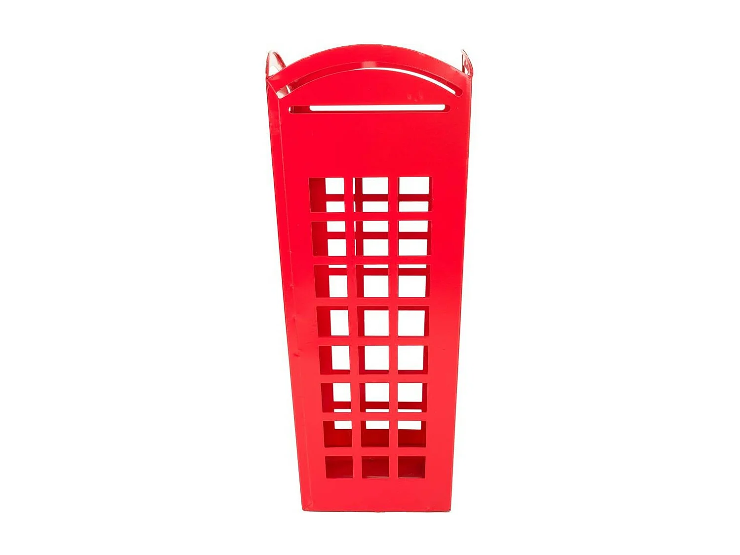 Paragüero de metal rojo 22x22x49h cm