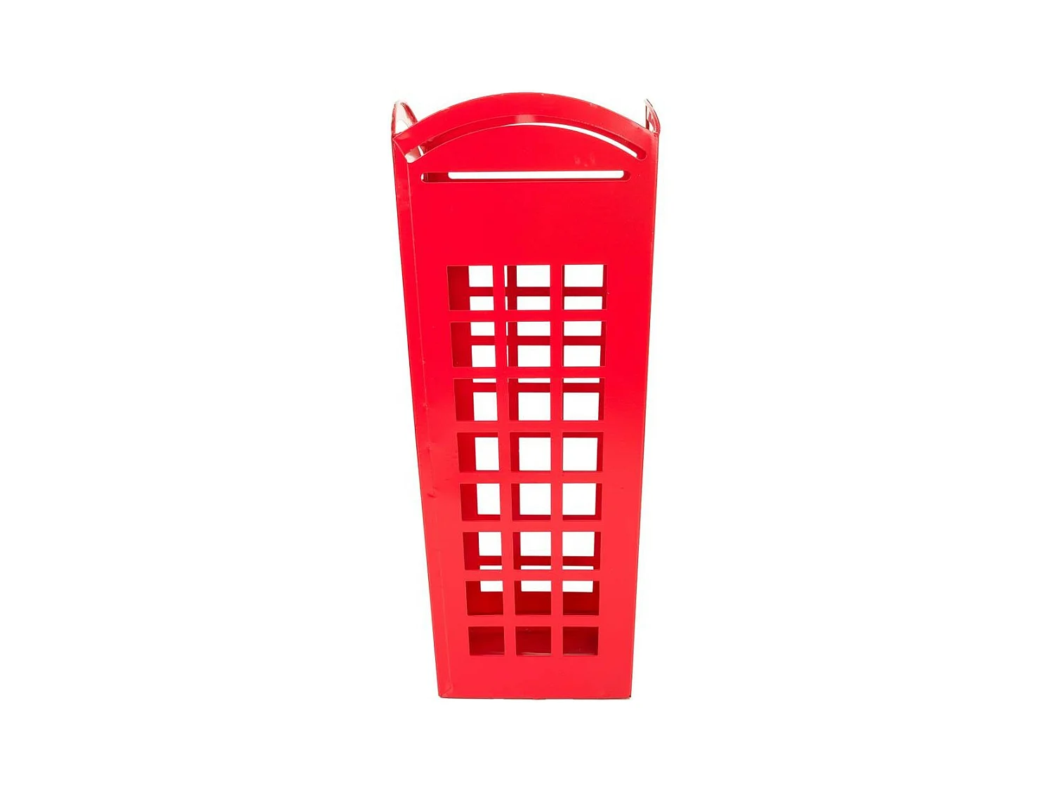 Porte-parapluie en métal rouge 22x22x49h cm