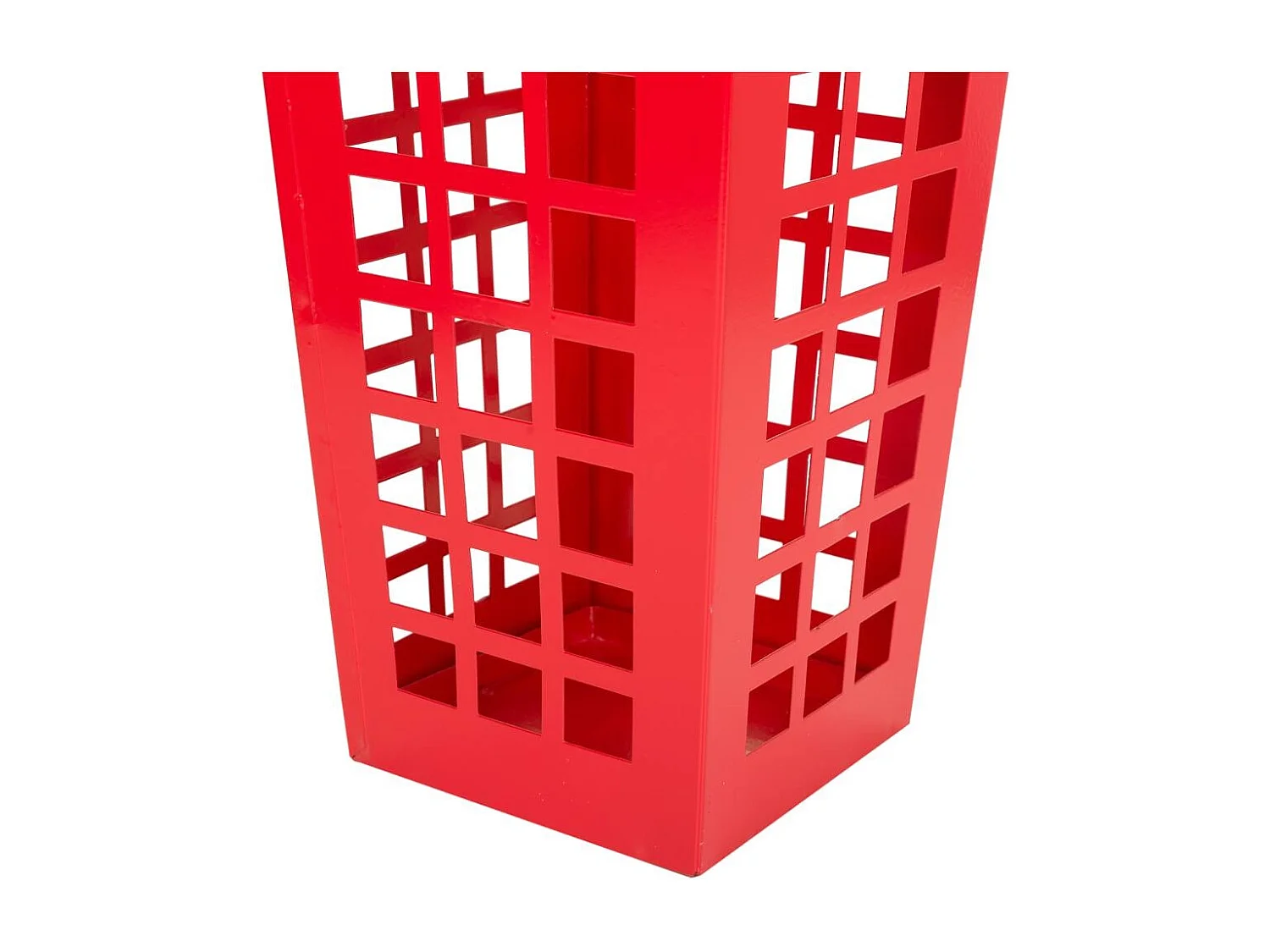 Paragüero de metal rojo 22x22x49h cm