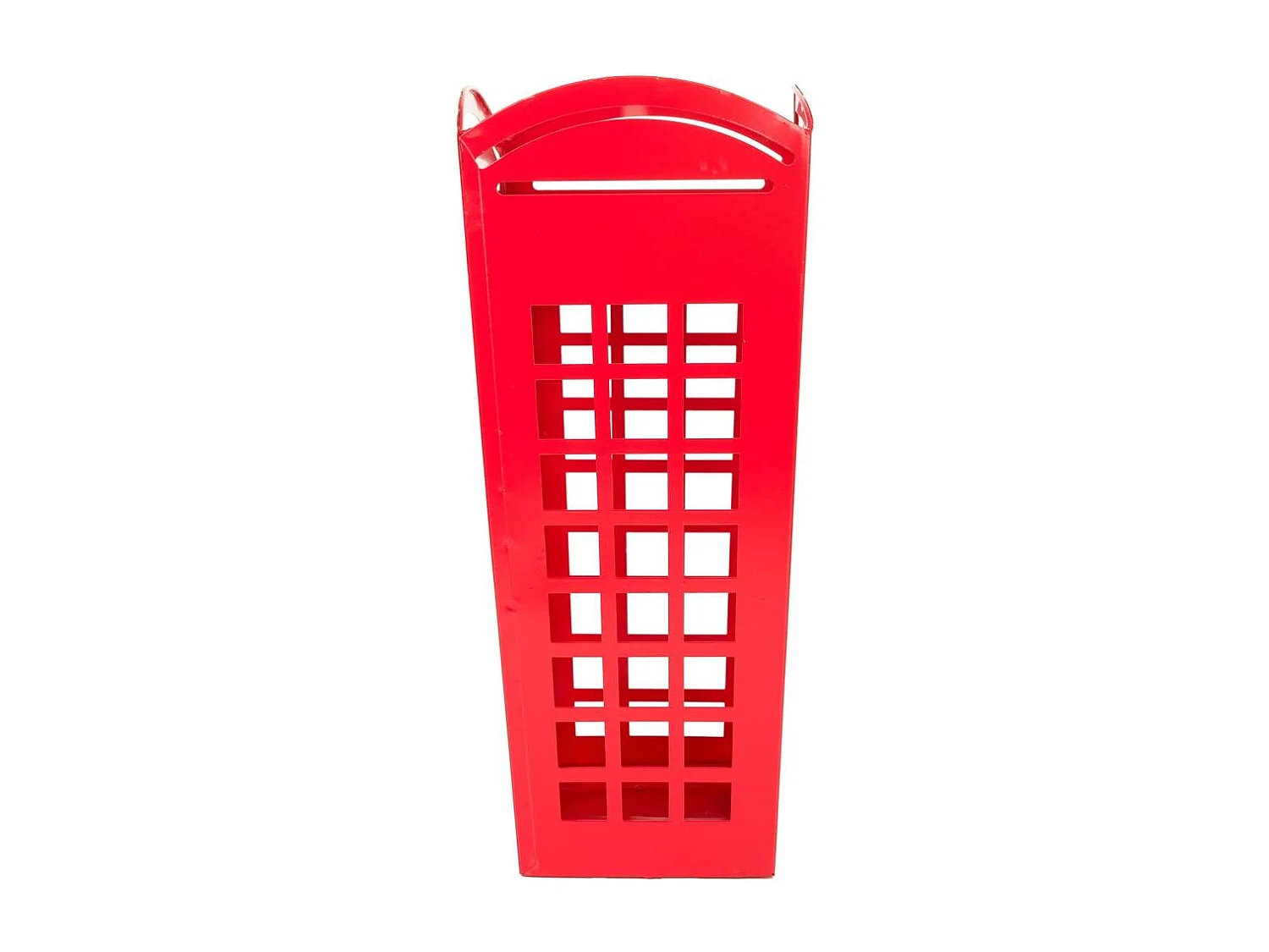 Roter Schirmständer aus Metall 22x22x49h cm