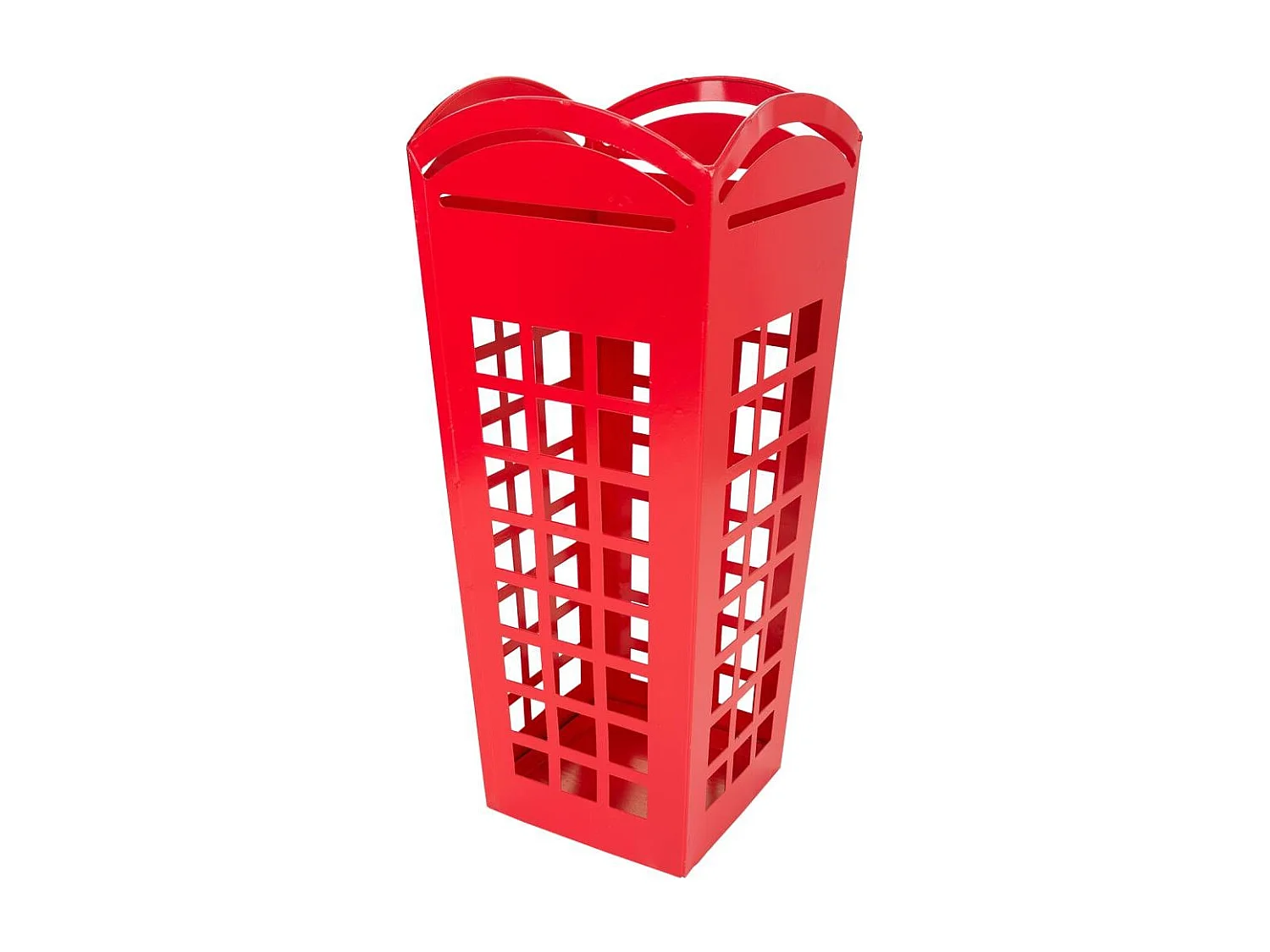 Roter Schirmständer aus Metall 22x22x49h cm