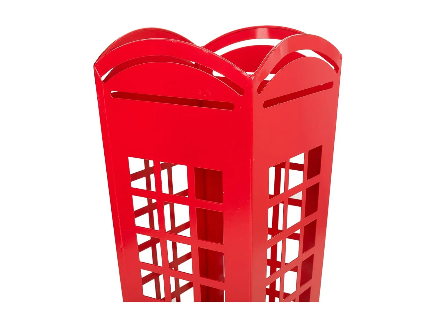 Roter Schirmständer aus Metall 22x22x49h cm