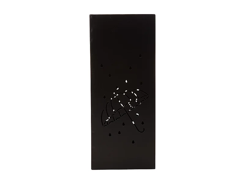 Porta guarda-chuva quadrado em metal preto 20x20x48h cm