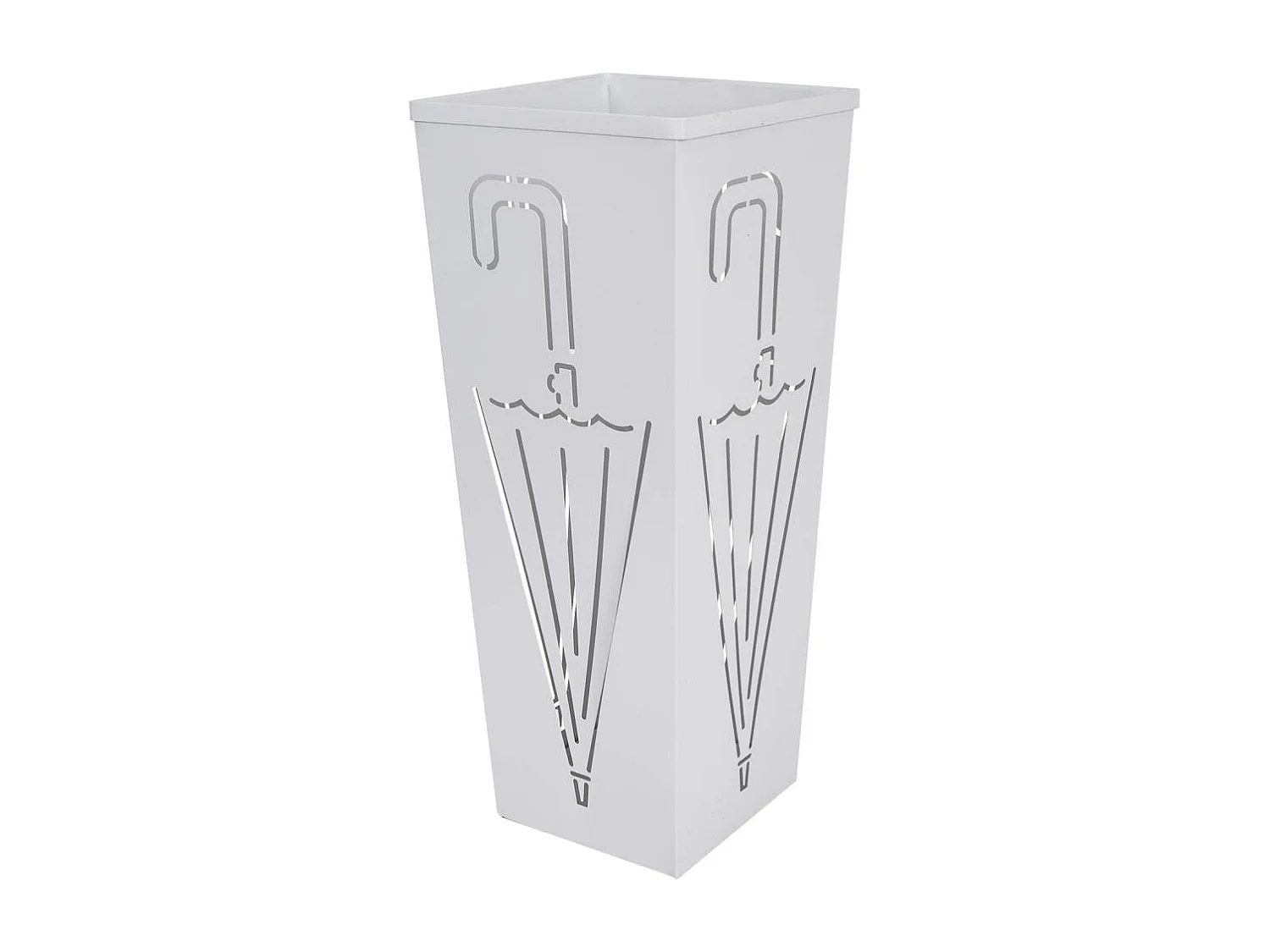 Porte-parapluie en métal blanc 20x20x50h cm