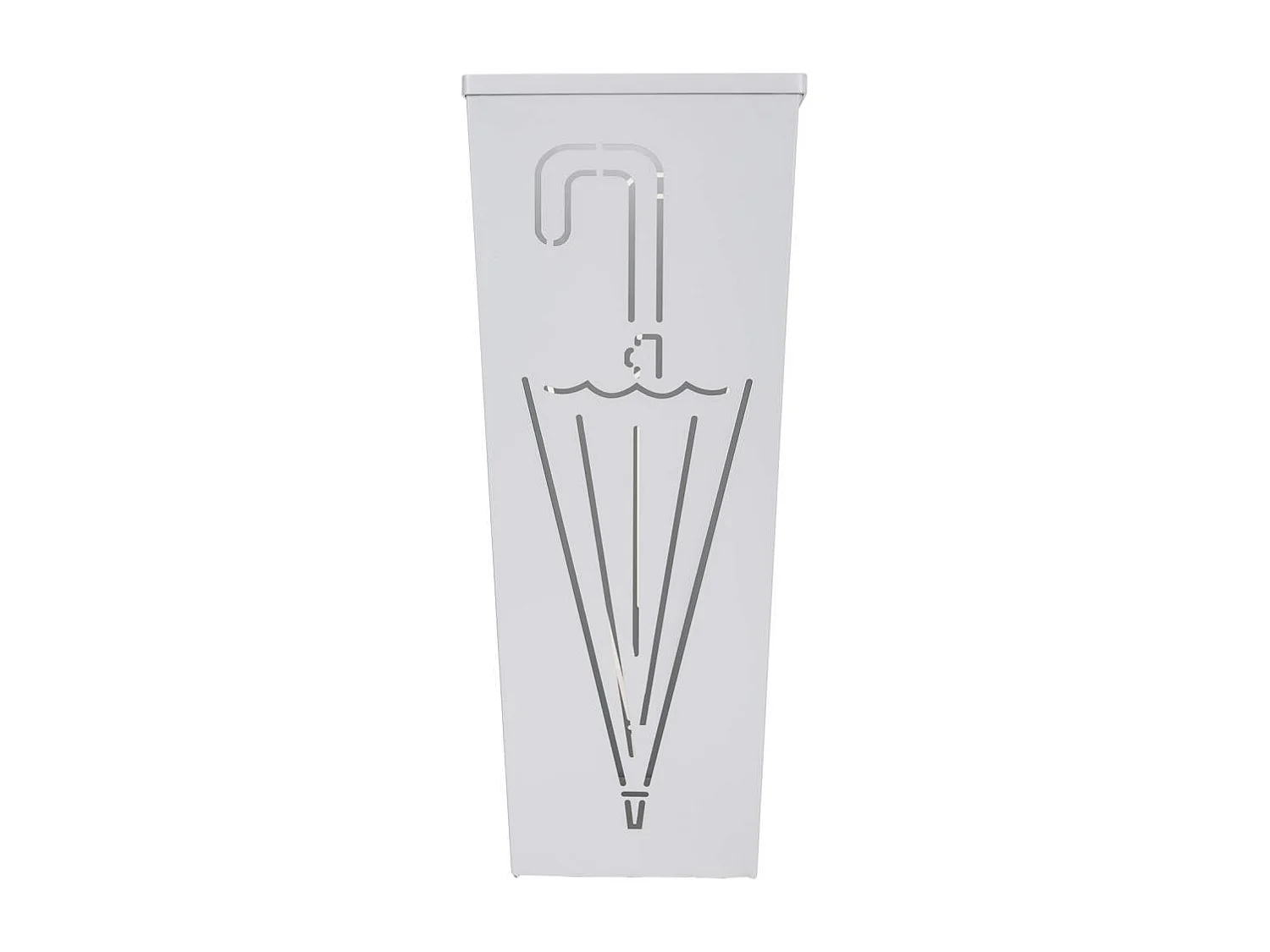 Porte-parapluie en métal blanc 20x20x50h cm