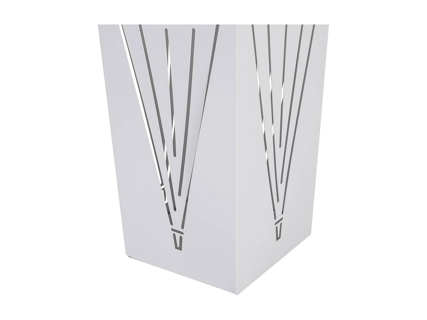 Porte-parapluie en métal blanc 20x20x50h cm