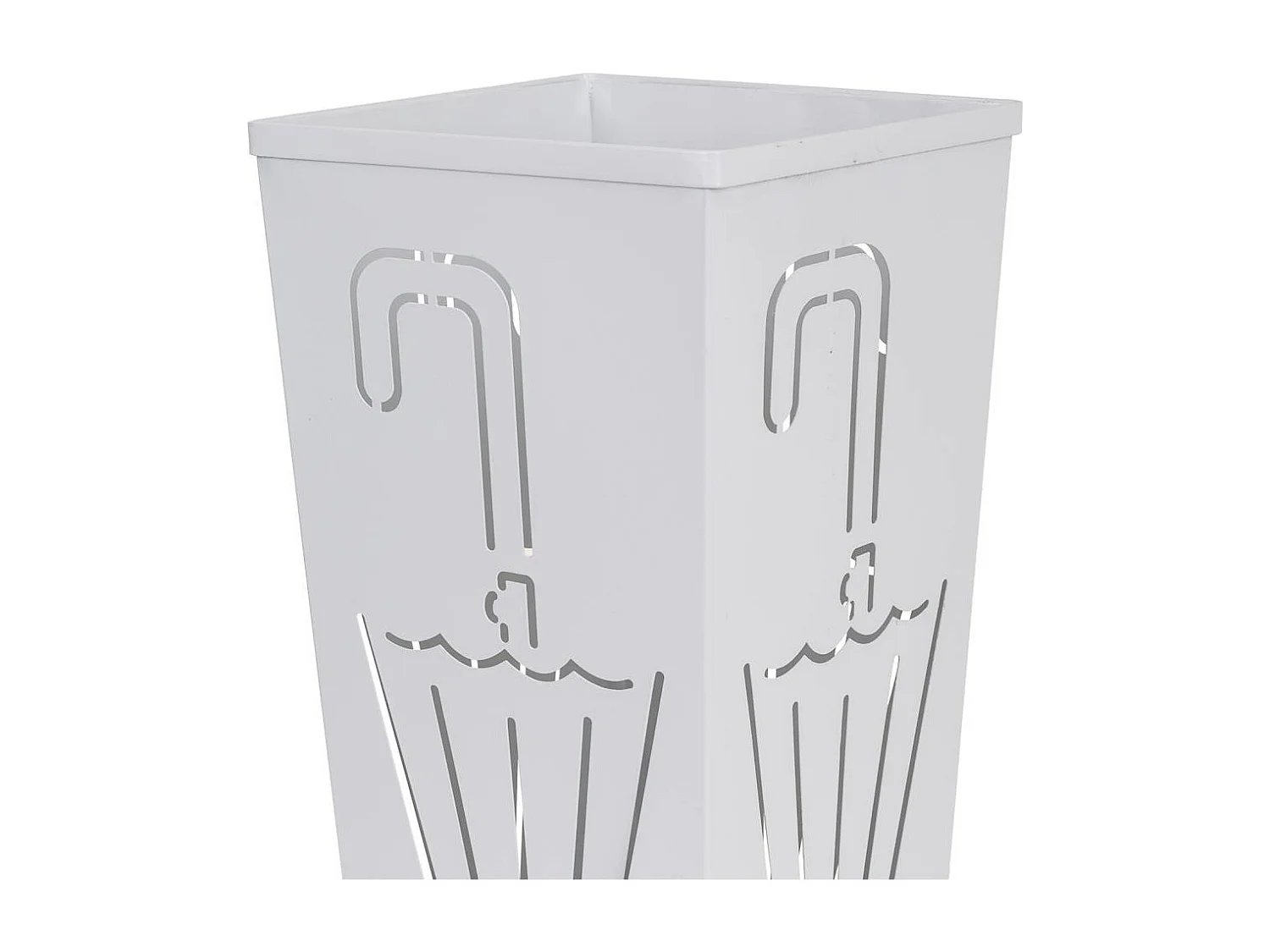 Paragüero de metal blanco 20x20x50h cm