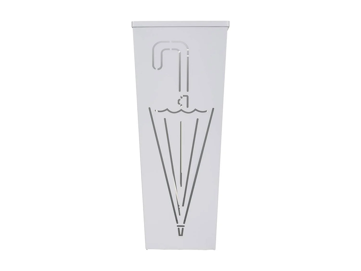 Schirmständer aus weißem Metall 20x20x50h cm