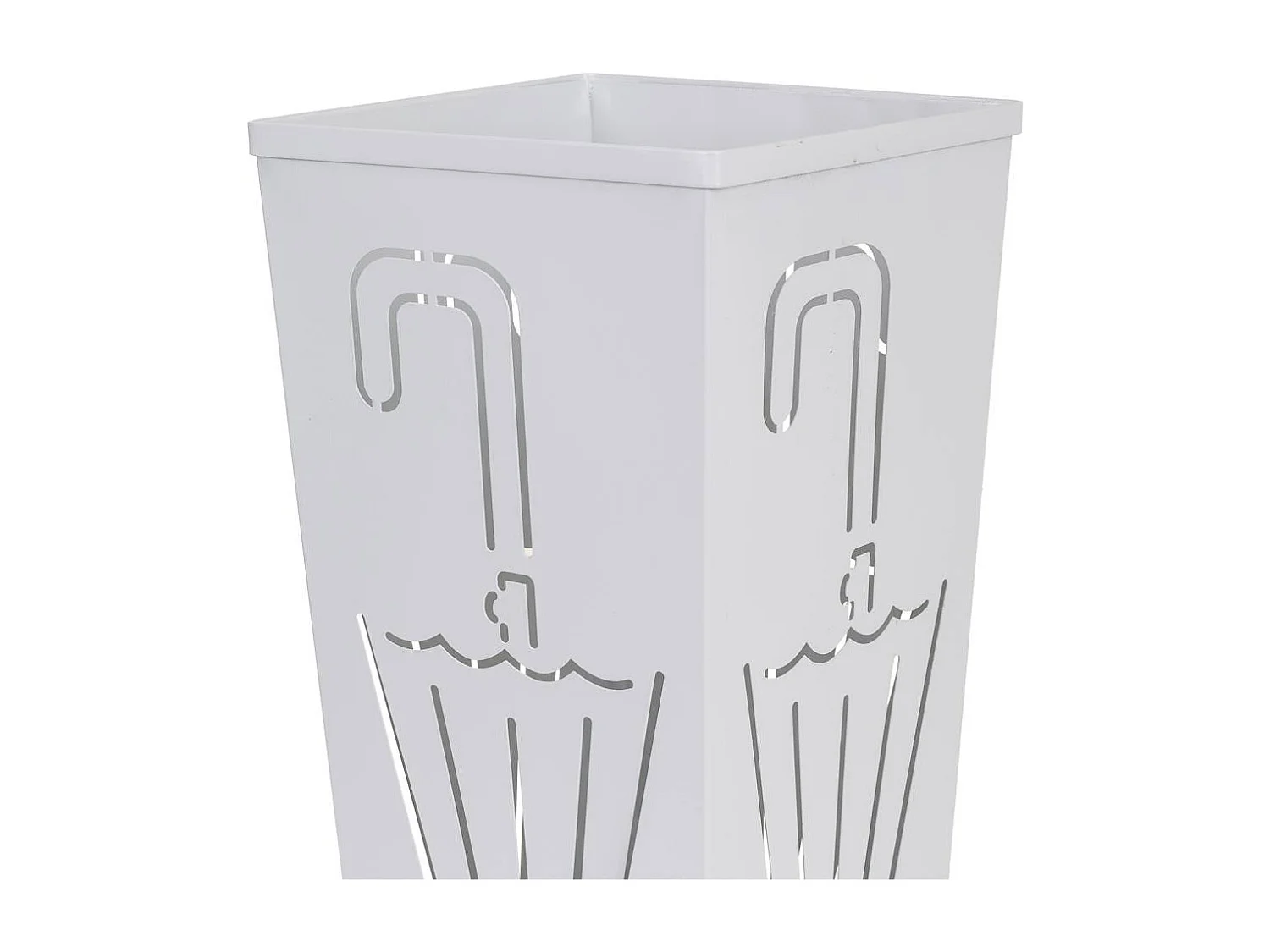 Schirmständer aus weißem Metall 20x20x50h cm