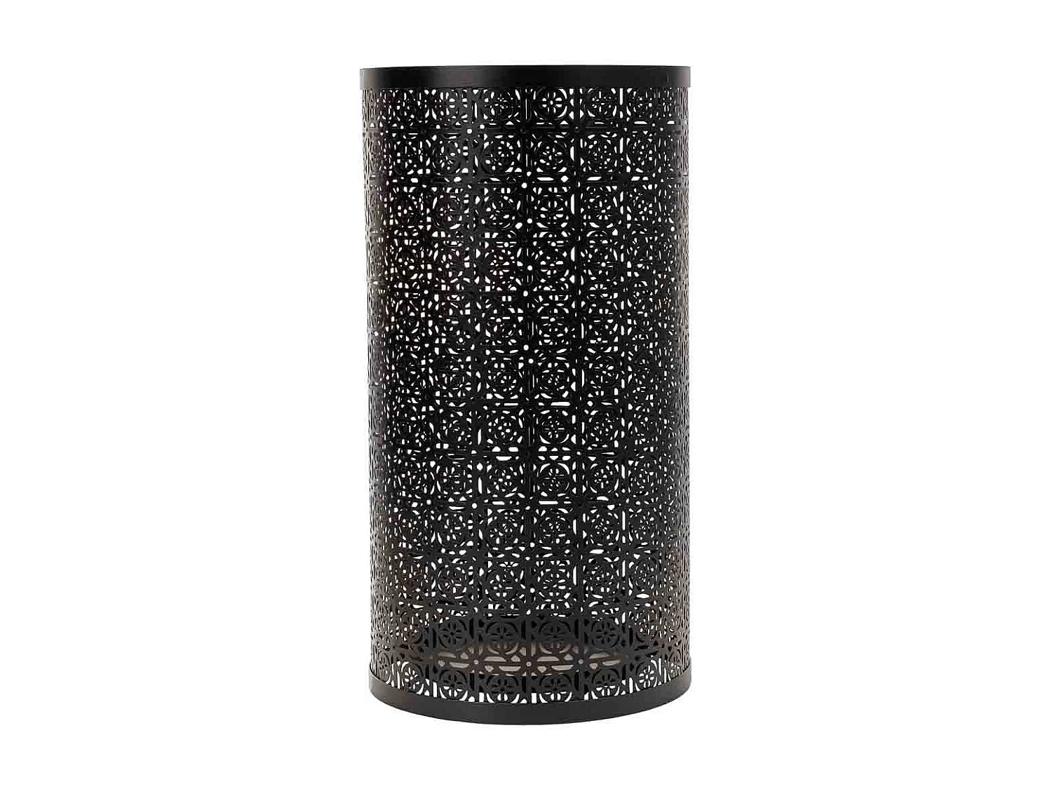 Suporte para guarda-chuva redondo em ferro forjado preto 24x24x45h cm