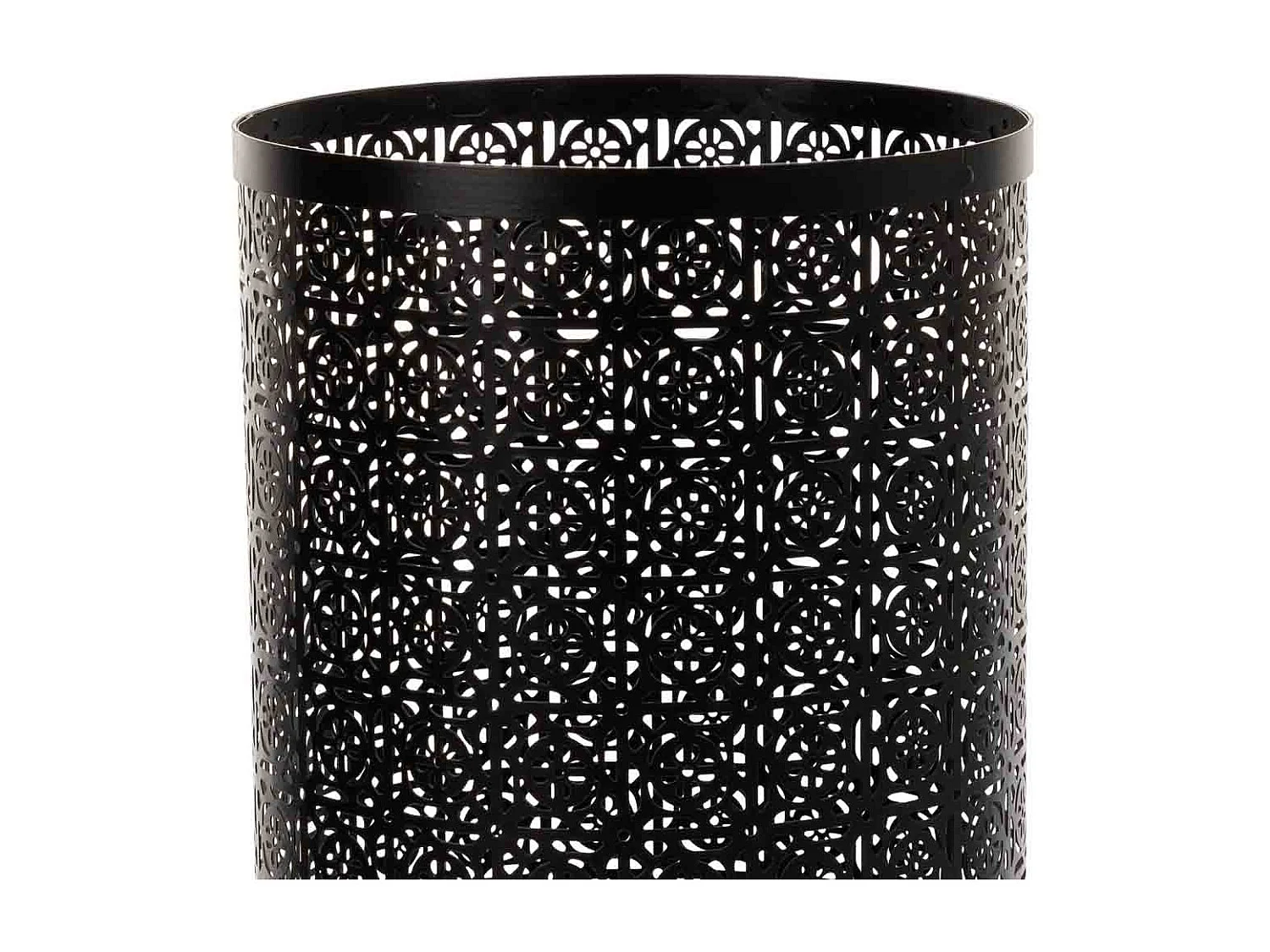 Suporte para guarda-chuva redondo em ferro forjado preto 24x24x45h cm