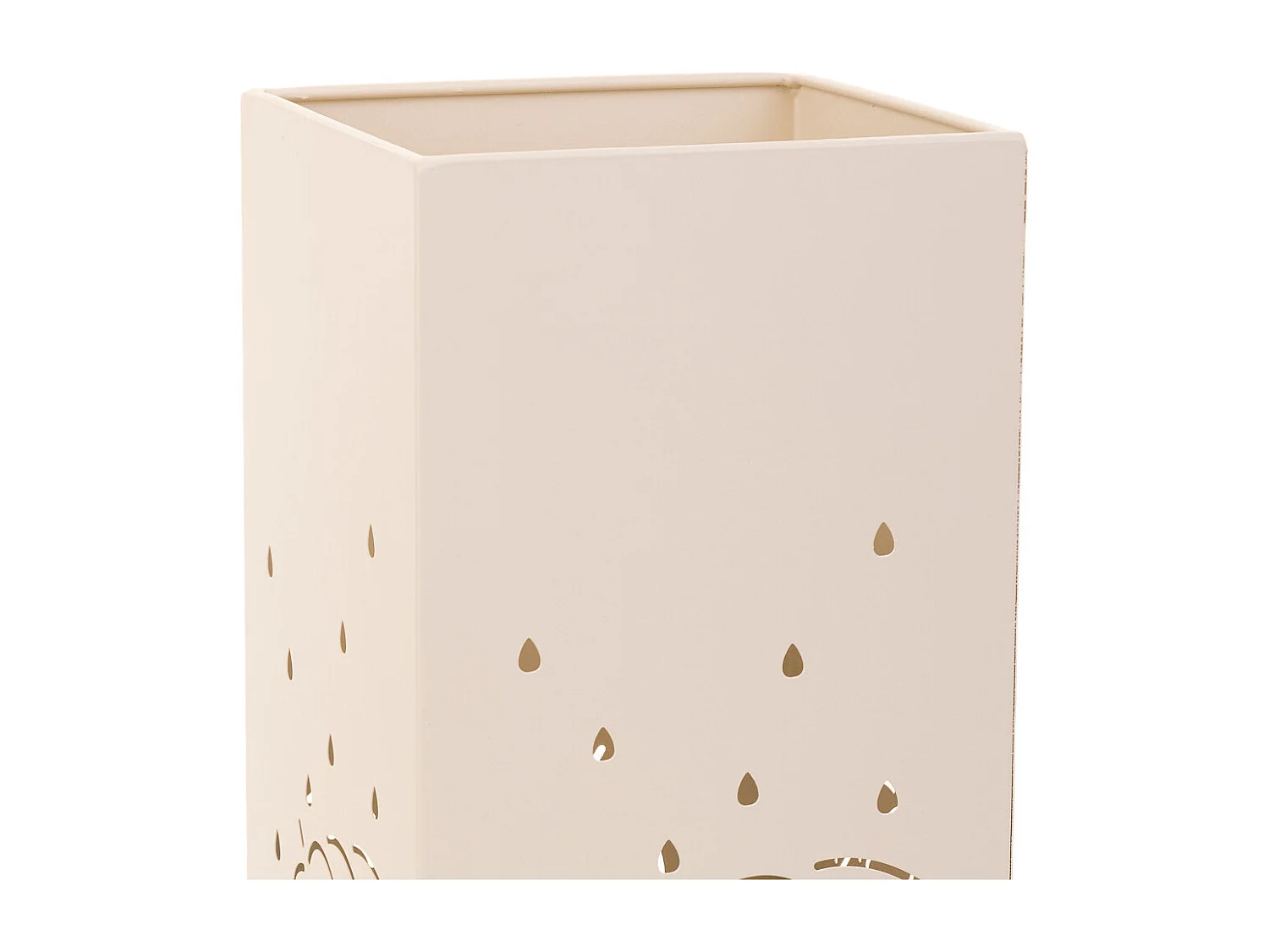 Porta guarda-chuva quadrado em metal branco 20x20x48h cm