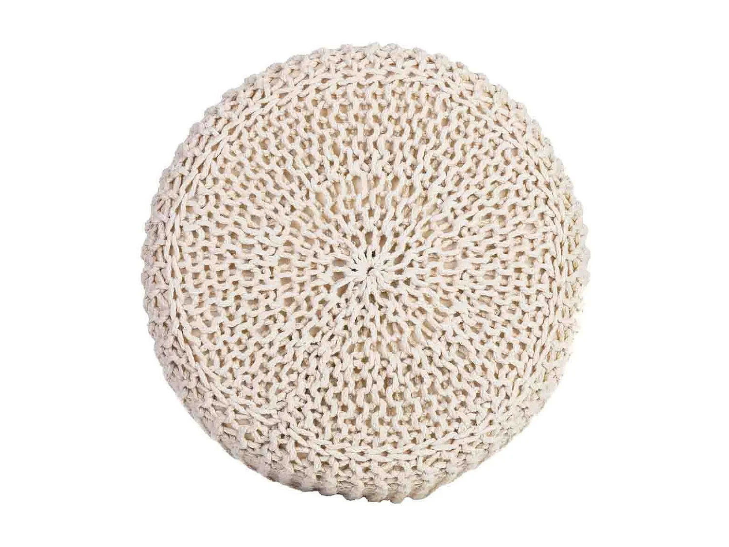 Sgabello in cotone intrecciato e legno giallo 35x35x44h cm