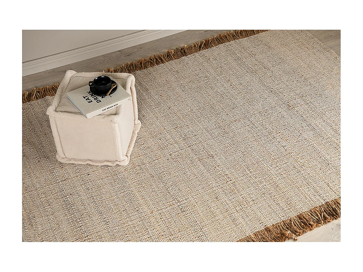 Tapis Déco en Jute "Emilio" 300x400cm Naturel