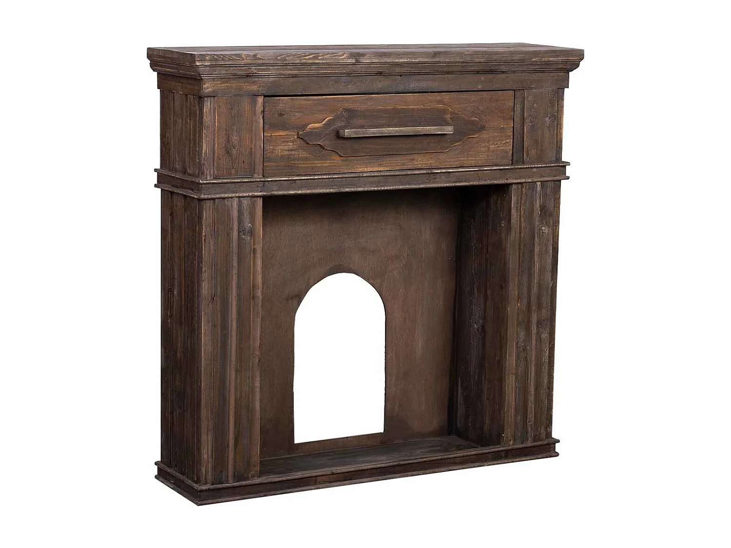 Marco de chimenea de madera 121x32.5x120h cm